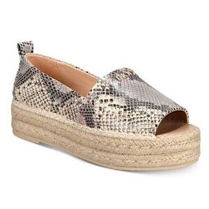 DKNY Mer Snake Peep Toe Platform Espadrille
